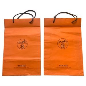Authentic Hermès Empty Shopping bag - set of 2